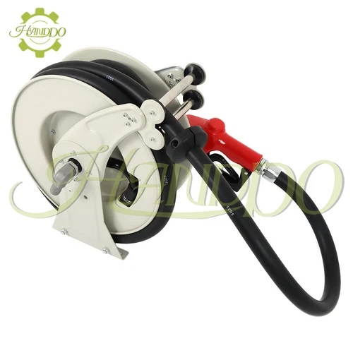 Fuel Hose Reel 4 Length Options Retractable Diesel Hose Reel Auto Refueling Gun