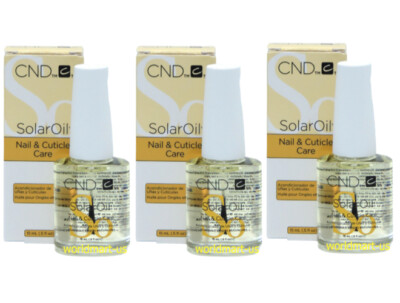 Lot of 3: New CND SolarOil Nail Cuticle Care Oil 15ml/0.5fl.oz Each (Boxed)
