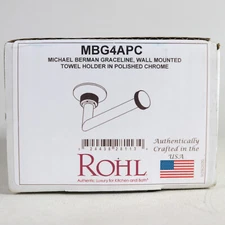 ROHL MBG4APC Michael Berman Graceline Wall Mounted Towel Holder in Chrome
