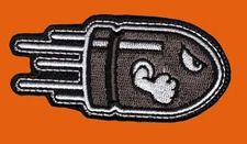 ANGRY FLYING BULLET COMIC SUPER MARIO BULLET TACTICAL HOOK PATCH BY MILTACUSA