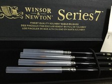 Winsor Newton Series 7 Kolinsky Sable Brush 4 Brushes - Round, Size 0 -3