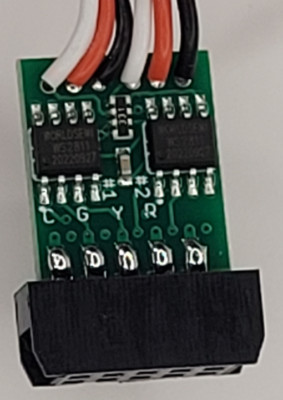 RR-CirKits ~ SSSB Digitrax Dual Head Signal Decoder/Driver ~ 10 Pin Header