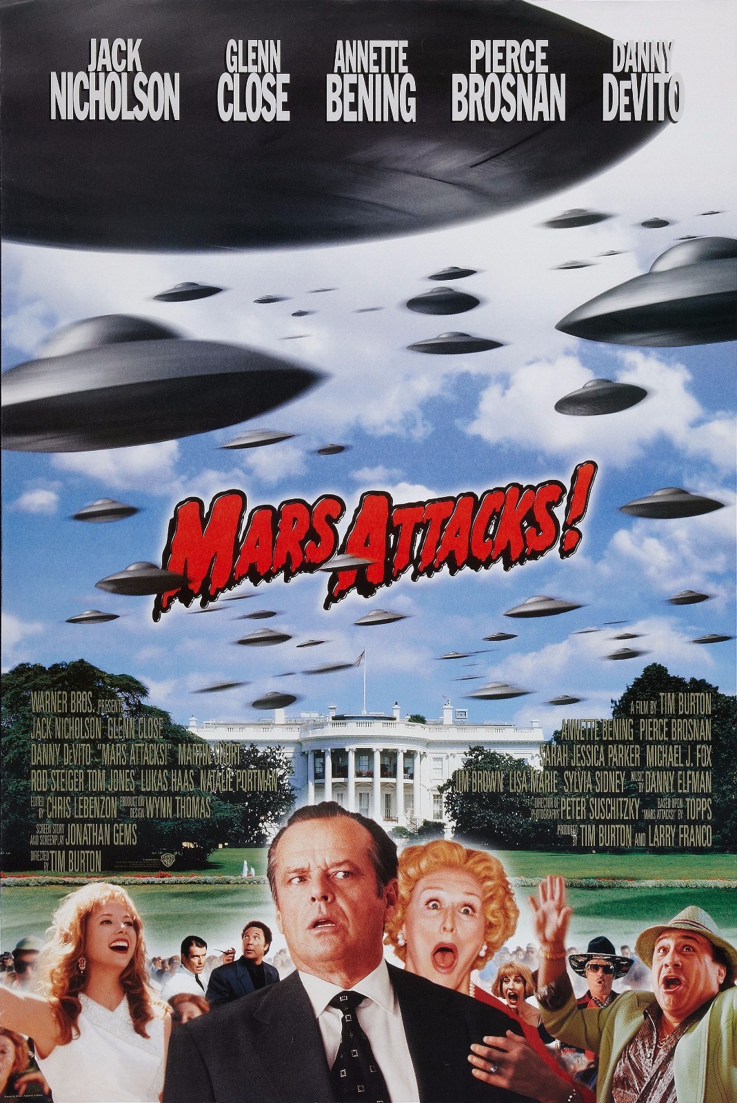 MARS ATTACKS! (1996) ORIGINAL MOVIE POSTER  -  STYLE B  -  ROLLED
