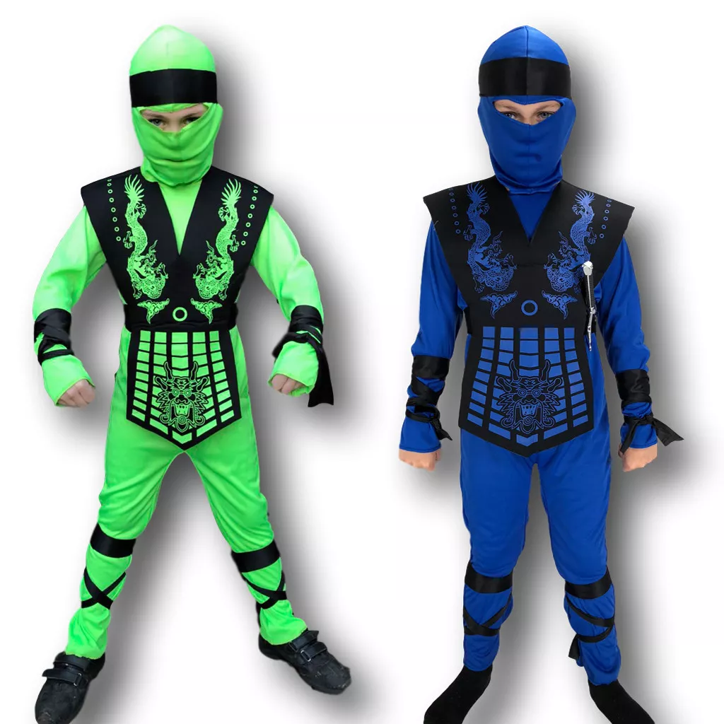 Costume Carnevale Halloween Combat Ninja 3-12 anni