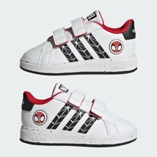 Scarpe Adidas bambino Spiderman strappi bianco