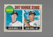 2017   Austin Brice & Yefri Perez, Topps Heritage, Rookie Stars