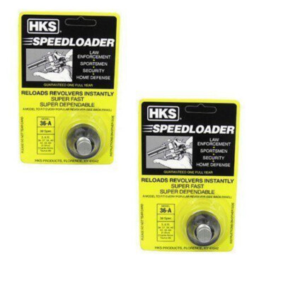 HKS Speedloader 357 Magnum For 5-shot S&W J Frame Taurus 605 Ruger 36-A - 2 Pack
