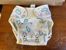 Diaperaps Diaper Cover Size M 16-21 lbs Cows On Clouds
