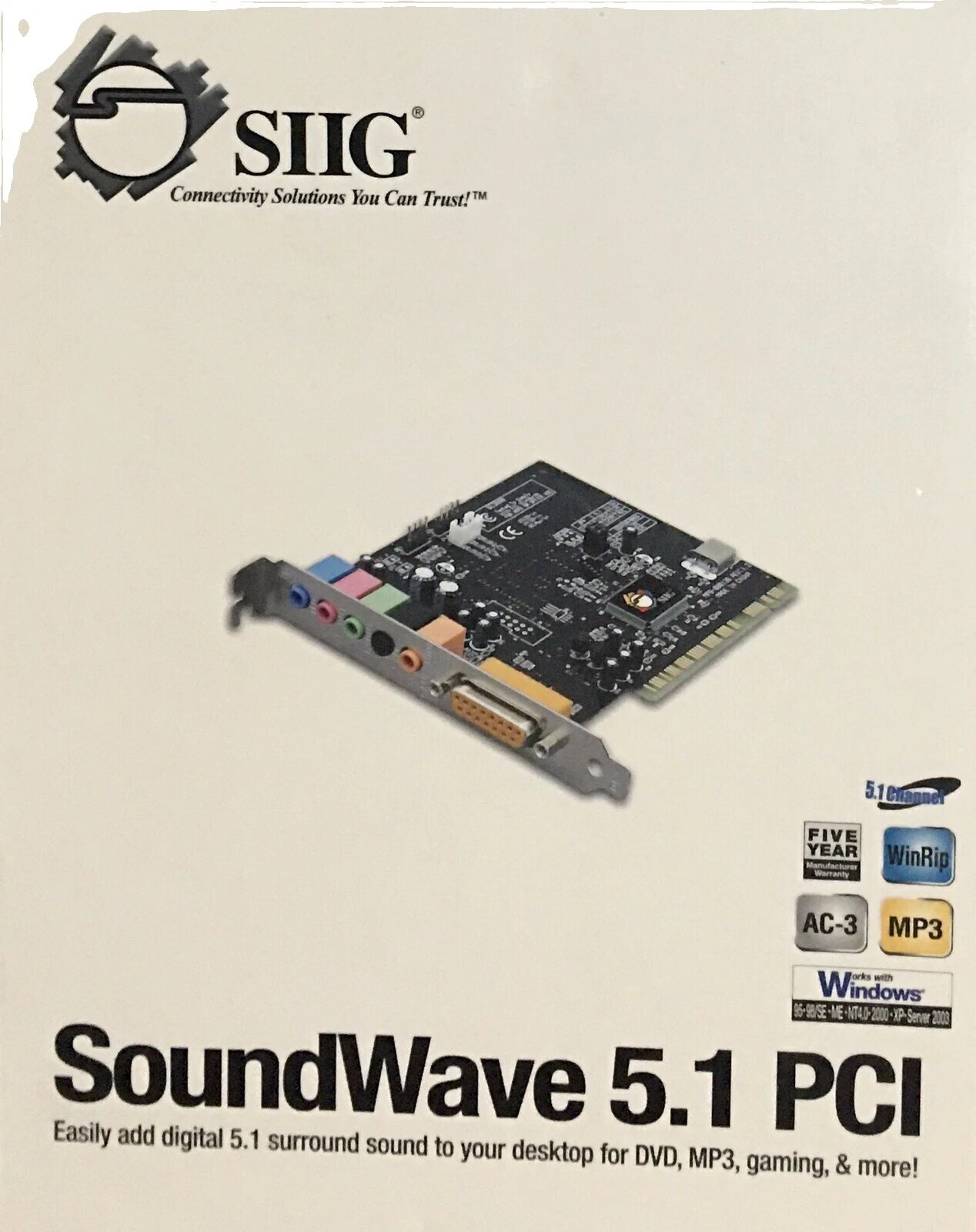 Tarjetas de sonido internas SIIG 5.1 canales