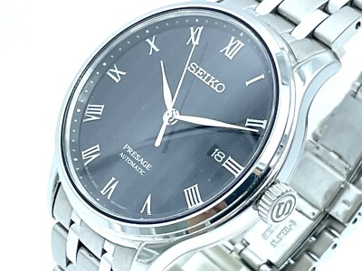 Near MINT SEIKO PRESAGE Automatic Watch Sapphire Black Dial