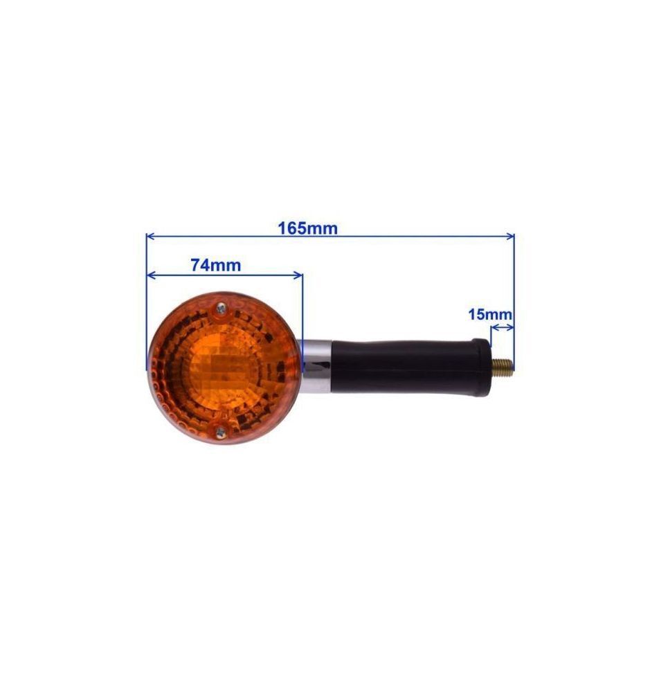 Indicateur de direction ZR400 Zephyr clignotant moto orange tige longue