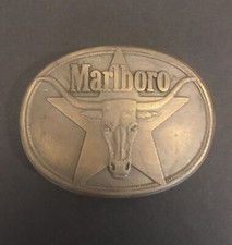 Marlboro Solid Brass Philip Morris 1987 Belt Buckle