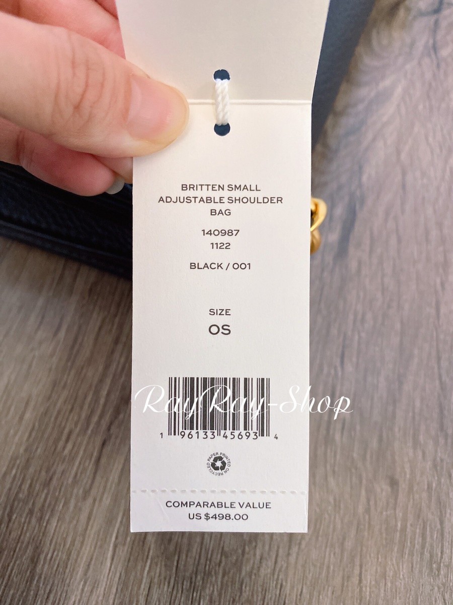 NWT Tory Burch Britten Small Adjustable Shoulder Bag BLACK 140987