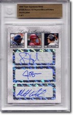 JASON HEYWARD * JAY BRUCE * MATT WIETERS Autograph Rookie Auto BGS 1/1