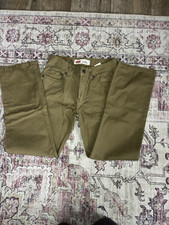 Levi's Boys 514 Straight Leg Stretch Jeans Tan Size 14 REG