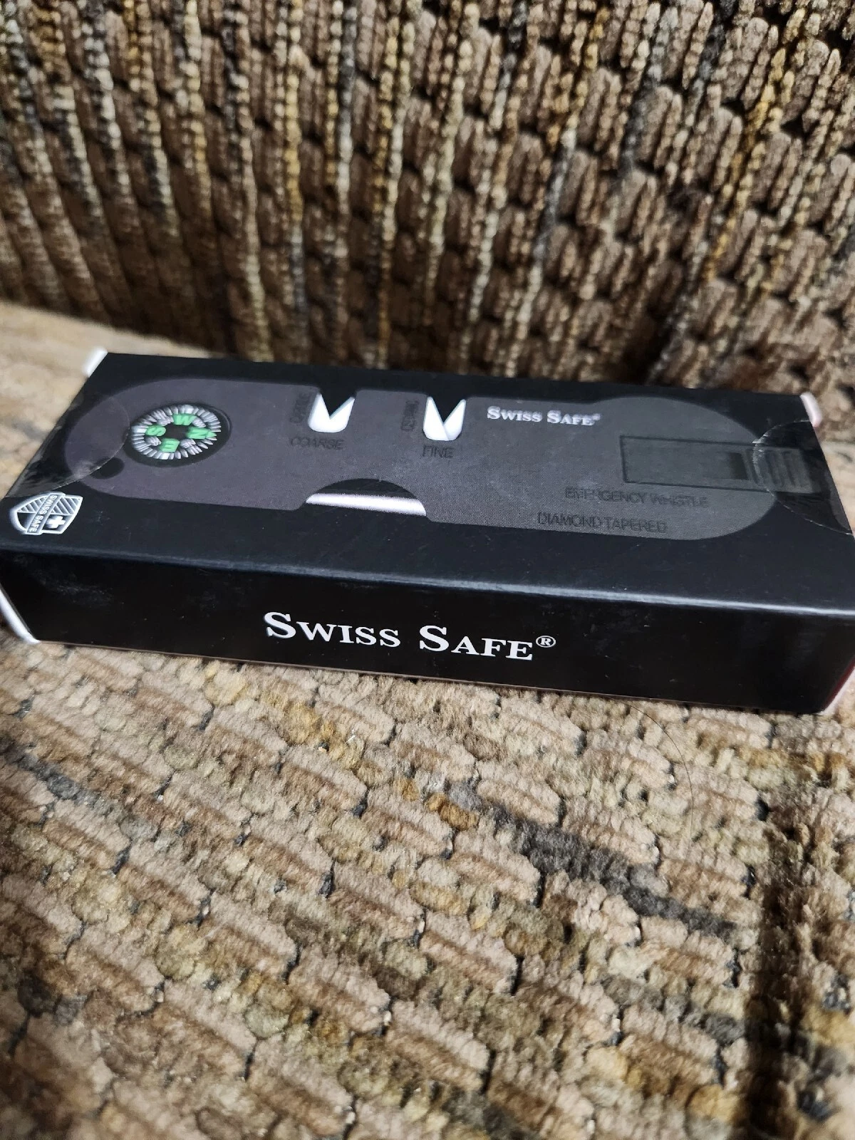Swiss Safe Tactical Knife Sharpener Fine Coarse Serrated Sharpening Great Gift