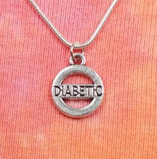 Diabetic Necklace, Glucose Reminder Medical Diabetes Alert Charm Pendant nb