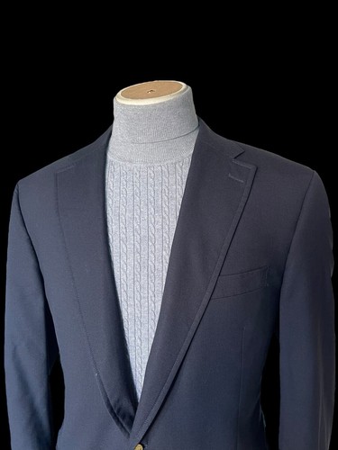 VTG J Press Navy Percival Blazer Gold Buttons 43L University Made In Canada - Picture 2 of 17