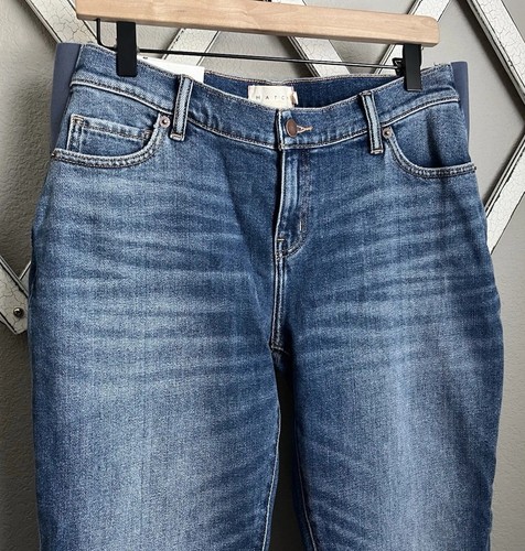 ¡NUEVO CON ETIQUETAS! Pantalones de mezclilla de maternidad Hatch The Crop para mujer 29 Under Belly Kick acampanados - Imagen 3 de 9