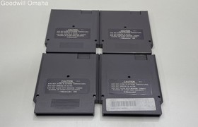 Lot of 4 Boot Tested Assorted Nintendo NES Video Games incl. WWF WrestleMania