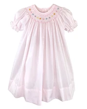NWT Petit Ami Pink Pearl Bishop Smocked 24 Months Baby Girls Dress 24M 2 Years