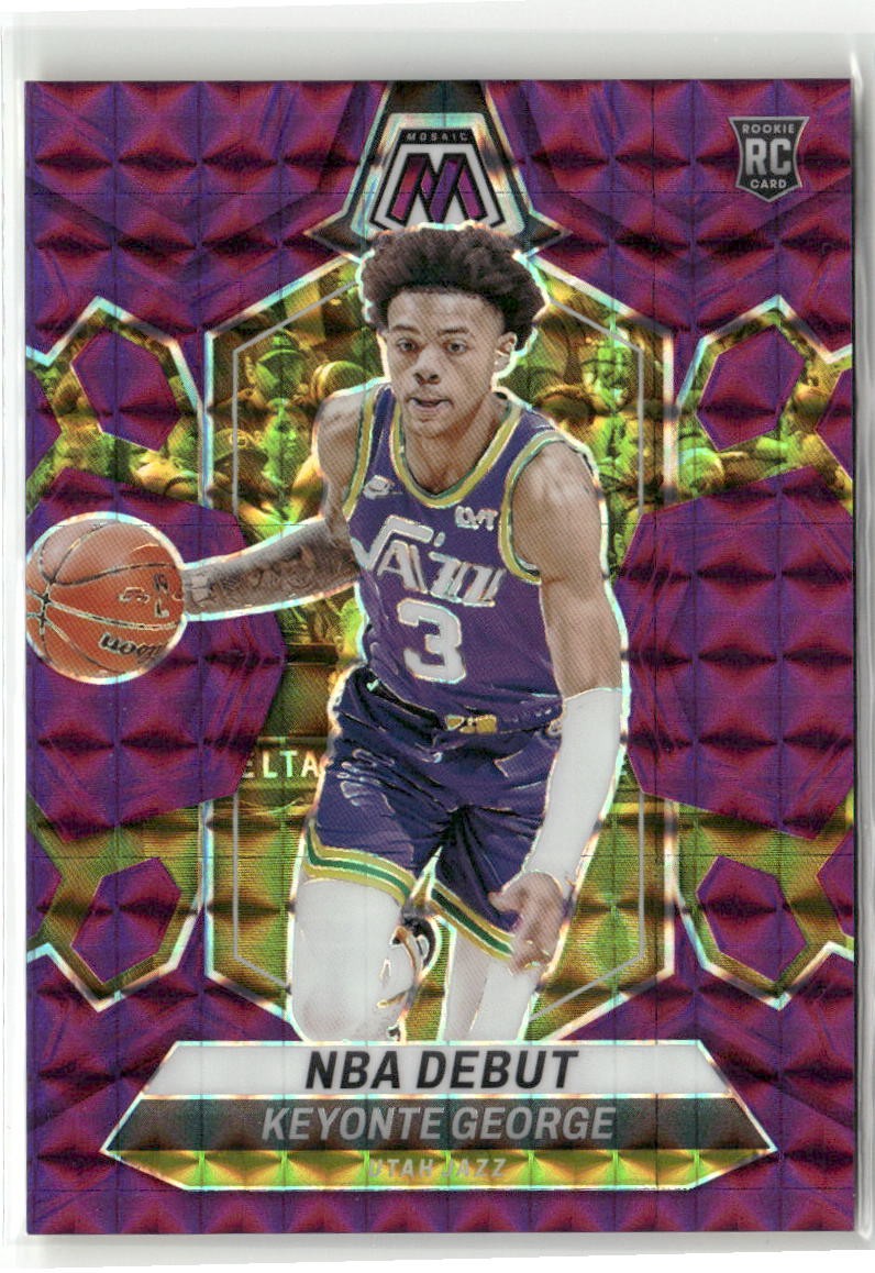 2023-24 Panini Mosaic #251 Keyonte George Rookie Purple 1/99 Jazz RC