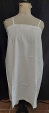 Chemise liquette ancienne coton mercerisé broderie début XXème