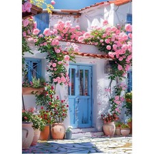Diamant Painting Kit Blumen H&auml;user Landschaft 30x40 cm 5D DIY