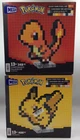 Mega Pokemon Pikachu & Charmander Pixel Art With Wall Mount Base 🌟NEW/SEALED🌟