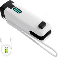 HSLGOVE 3-in-1 Mini Bag Sealer, Rechargeable Heat Seal & Cutter with Flashlight