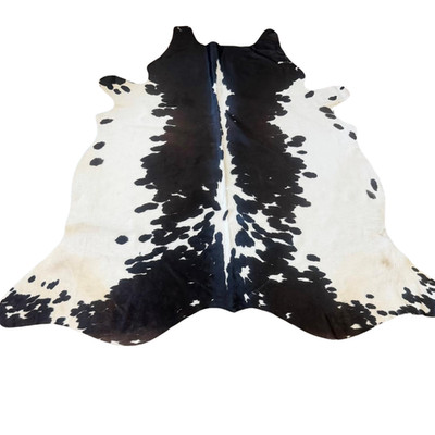 NEW LARGE 100% COWHIDE LEATHER RUG TRICOLOR COW HIDE SKIN CARPET AREA