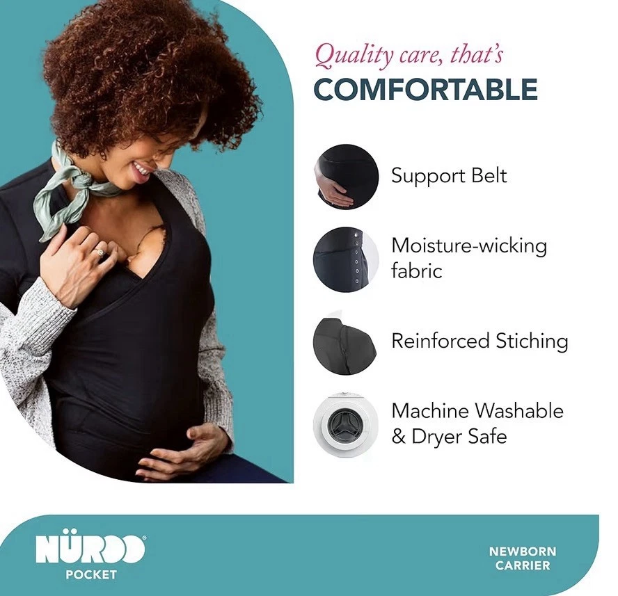 Portabebés Nuroo Bolsillo Recién Nacido Cobertura Completa para Recién Nacido XS/S Foto 3 de 4