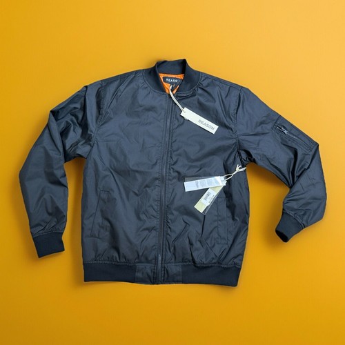 Black MA-1 Bomber Flight Jacket Men’s Medium, Reason Brand - NEW With Tags - Picture 2 of 12