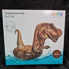 Coconut Outdoor Tyrannosaurus T Rex Pool Float 83"x42" Jurassic Quick Inflate