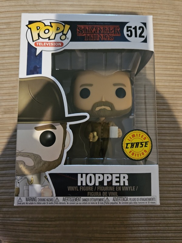 Funko Pop! Stranger Things Hopper #512 Chase, Unopened 