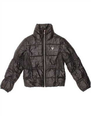 GUESS wattierte Mädchenjacke 9-10 Jahre schwarz Polyester ZT02