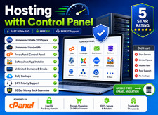 Hosting with Control Panel - Unlimited SSD Websites 24/7 Help 15.99/Yr