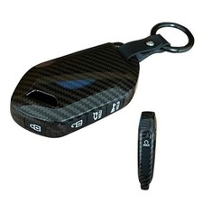 Car ABS Plastic Key Fob Cover Silicone Button Key Shell Fit for Kia Key Black