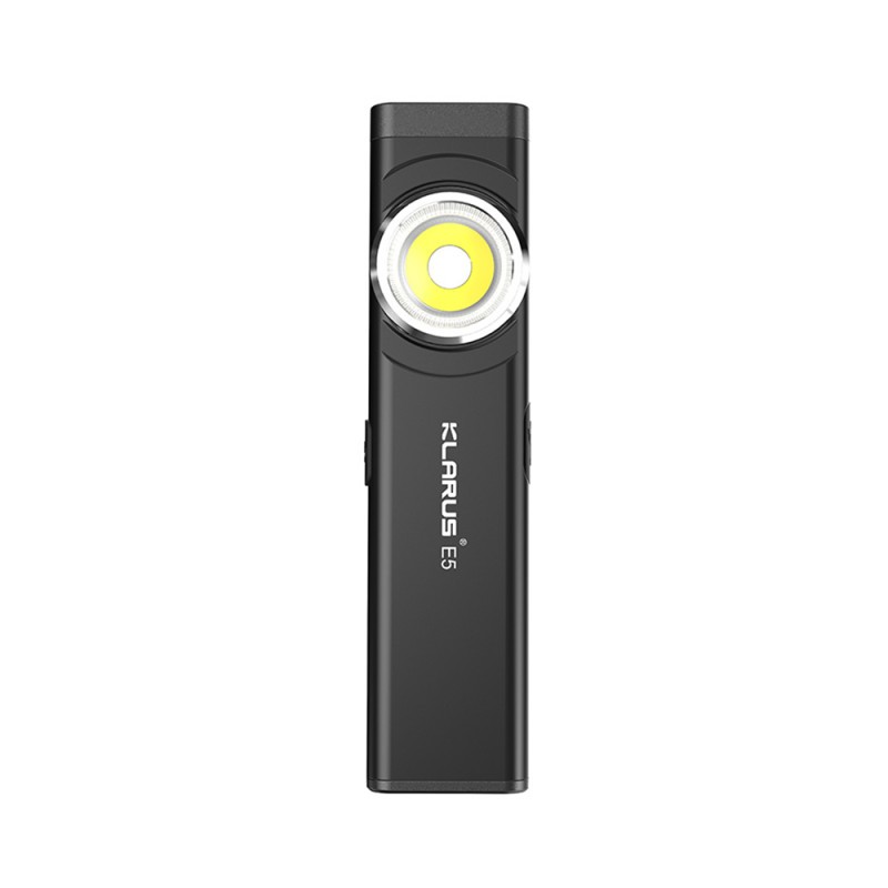 Lampe rechargeable E5 noir randonnée à double source de lumière 470 lumens