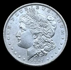 US 1891 P Morgan Silver Dollar BU Philadelphia $1.00