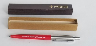 Vintage 1980s Parker Coca Cola Advertising Pen With Changing Message Window A2