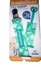 BooginHead PaciGrip Pacifier Clip and Green Pacifier Holder w/ Universal Loop