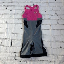 Womens Pearl Izumi Select Cycling Bibs Tri Suit Pink Gray Compression sz S