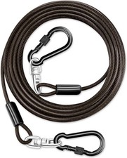 Heavy Duty Dog Tie Out Cable for Outside,30FT Runner 30FT, Black