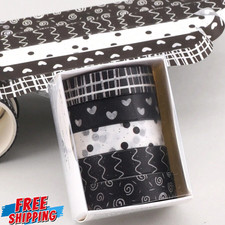 5pcs/Box Vintage Basic Washi Tape For Multi-Purpose Decorating Scrapbooking Tape