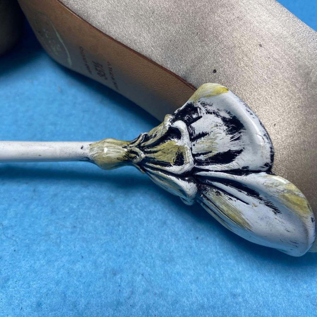 PRADA Women's Heel Pumps Size:35.5/JP:22.5 Leather Gold From Japan 135157K Auth thumbnail 9