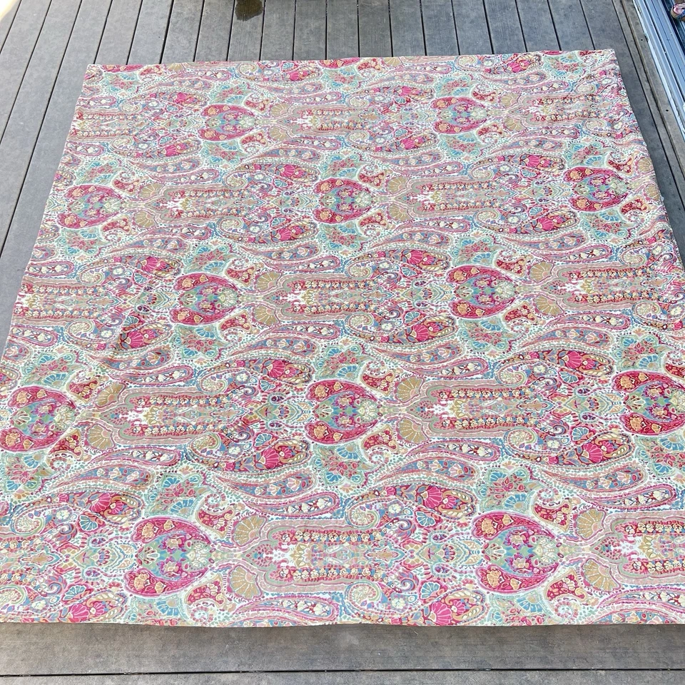 Funda nórdica Pottery Barn Rosalie floral cachemira cálida roja naranja reina/completa Foto 2 de 4