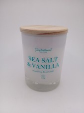 ScentSational Sea Salt  Vanilla Soy Candle 11oz Natural Soy Blend w/ Wood Lid