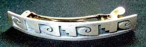 Hopi Sterling BARRETTE *Dawn Lucas* Overlay 3.4 Inch 20.4 Grams *FREE SHIPPING*