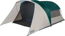 Coleman Weatherproof 4-Person Cabin Tent with Screened Porch Rainfly Included